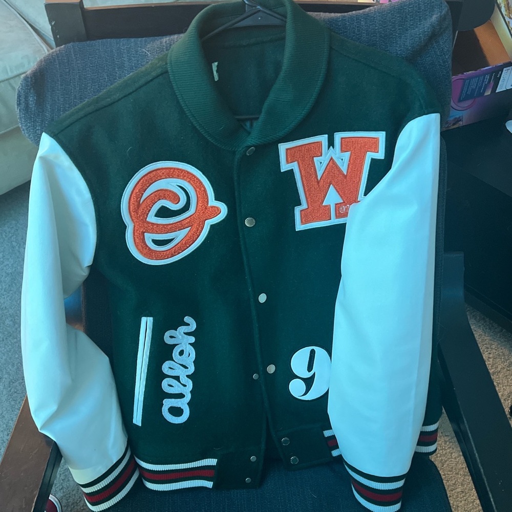 Excellent condition Off white Varsity Jacket but I frankly don’t wear it enough!